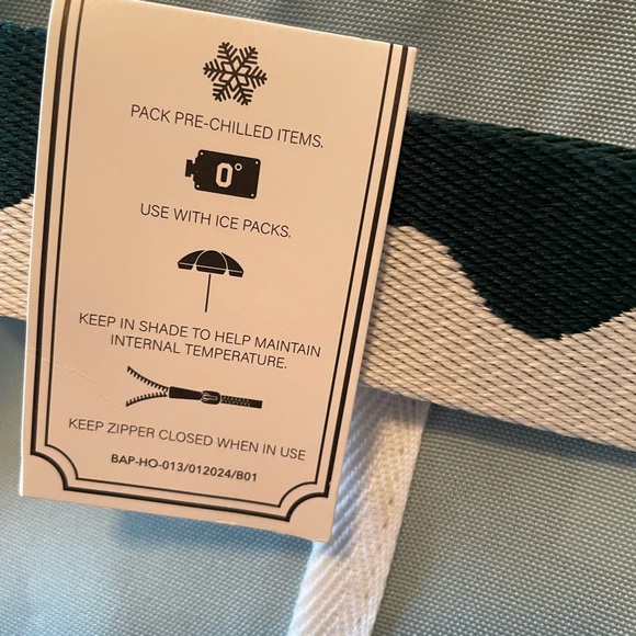 Insulated tote picnic bag  Business and pleasure brand Rivie green color. - Picture 6 of 11